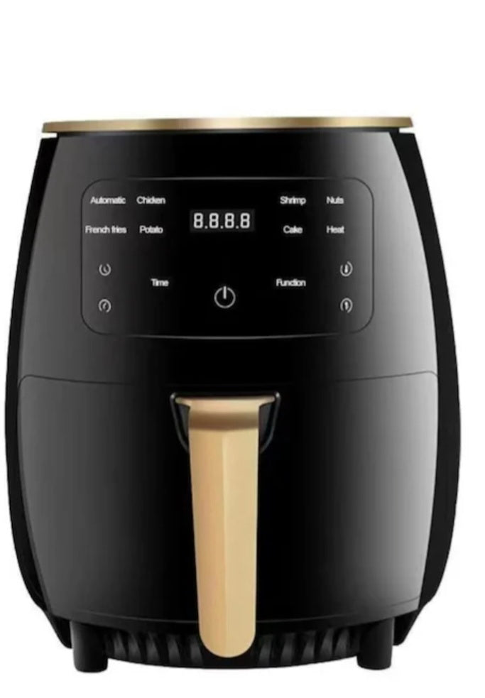 Friteuză fără Ulei cu Aer Cald 2400W, 6L, LCD Touch, 6 Programe, folii de copt incluse,