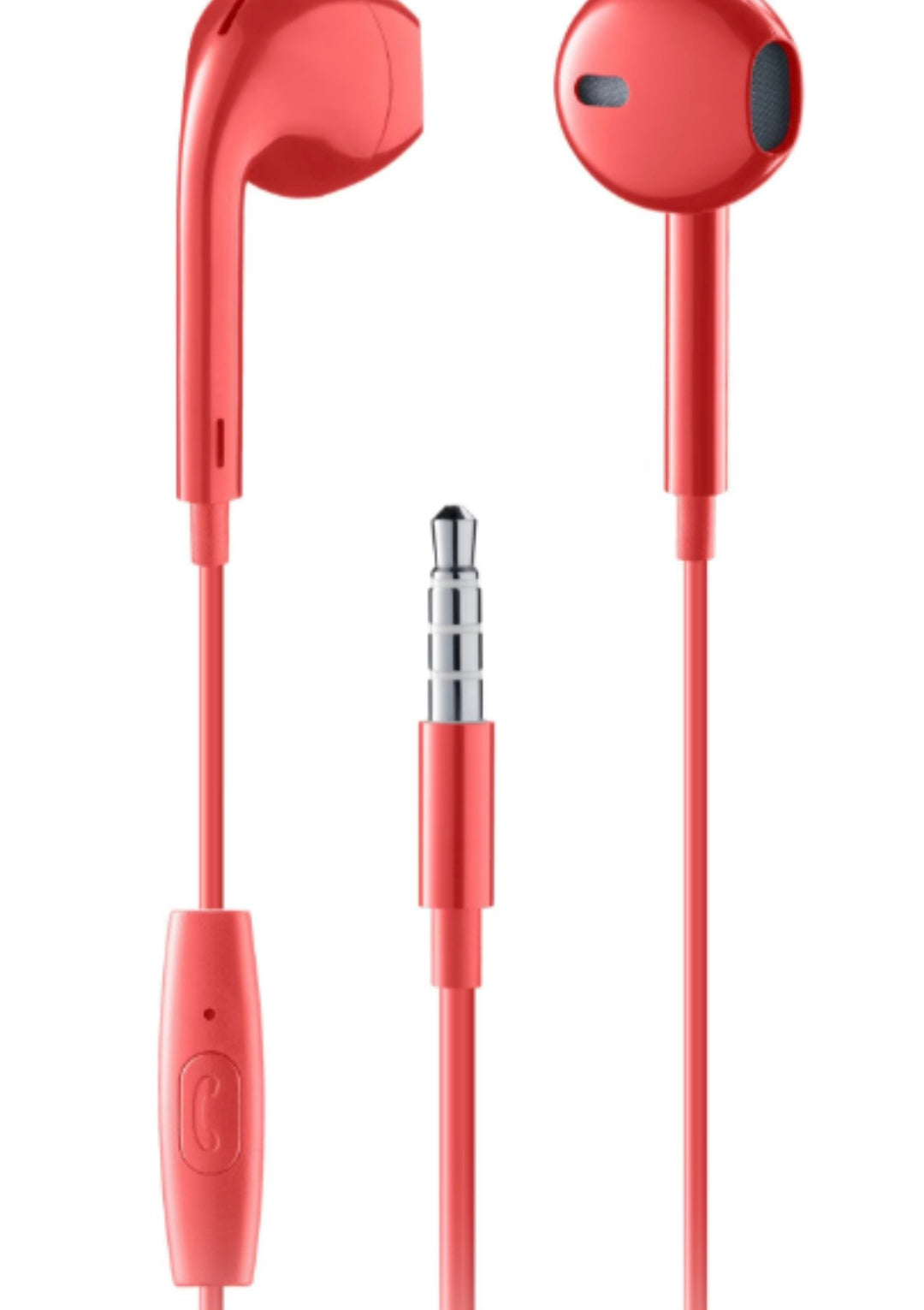 Căști Cellularline Capsule cu Jack 3.5mm – Sunet Clar și Microfon Integrat, Design Modern Roșu